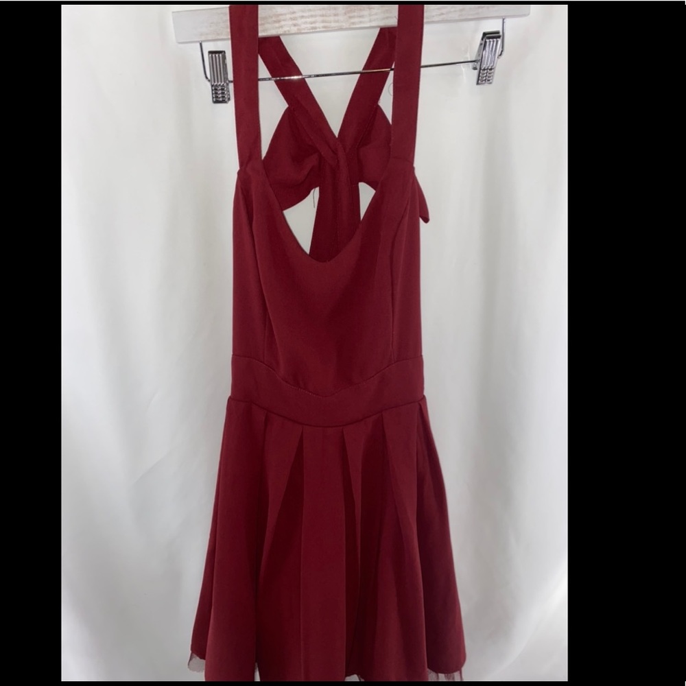 Red Skater Style Dress With Big Back Bow